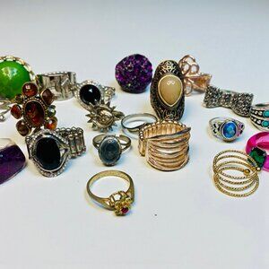 Lot of 20 Fashion Rings - Fair to Good Condition-276